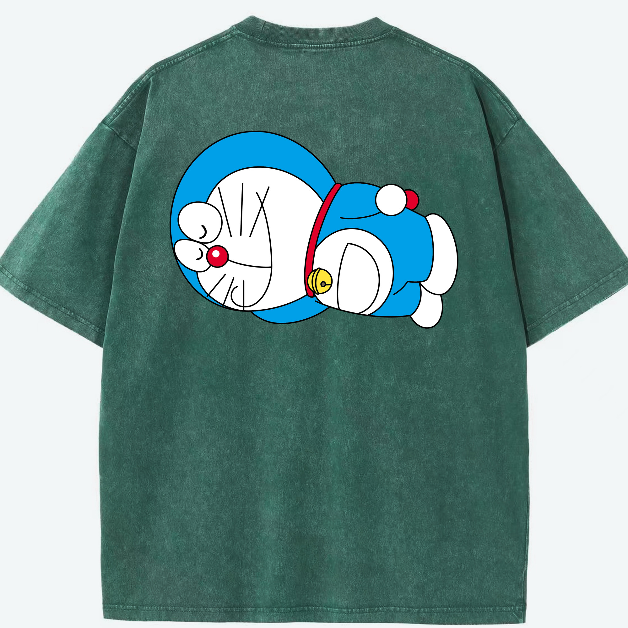 （画像用） ドラえもん Doraemon 綿100% ヴィンテージ風 半袖Tシャツ（背面プリント）